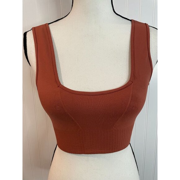 Free People FP Movement Sports Bra Wide Strap Crop Top Size XS/S Brown - Picture 3 of 15